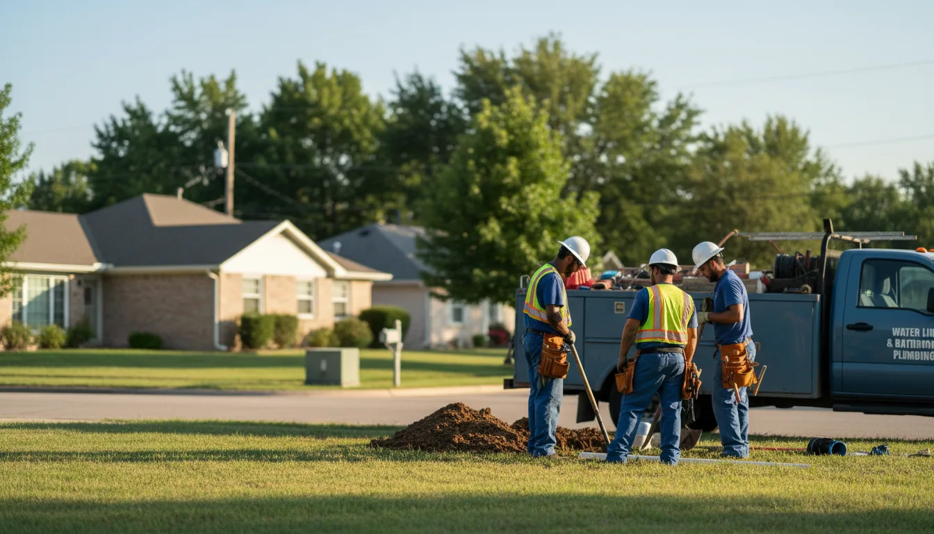 Residential water line and bathroom plumbing service in Vale, SD